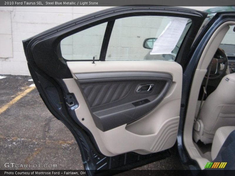 Steel Blue Metallic / Light Stone 2010 Ford Taurus SEL