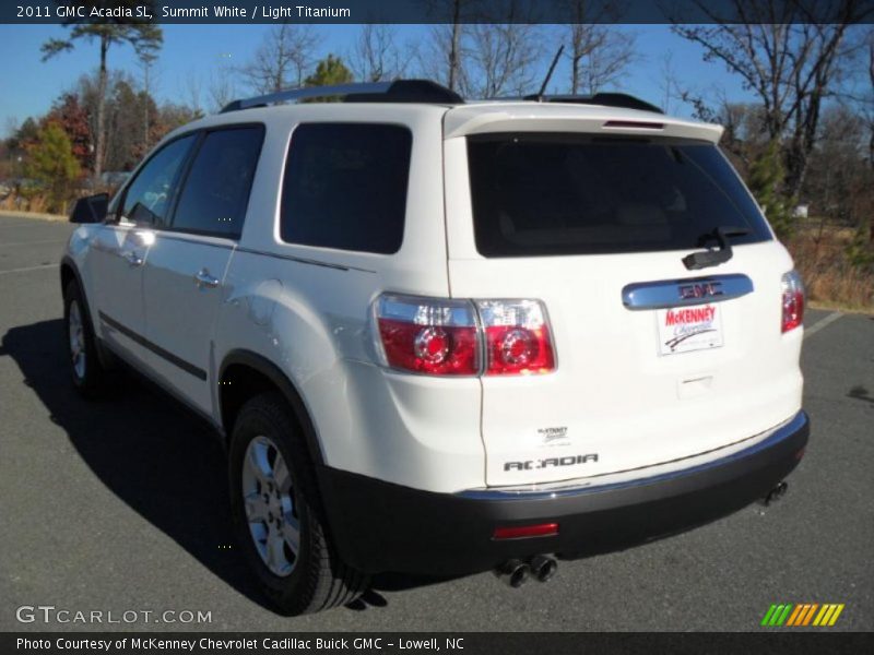 Summit White / Light Titanium 2011 GMC Acadia SL