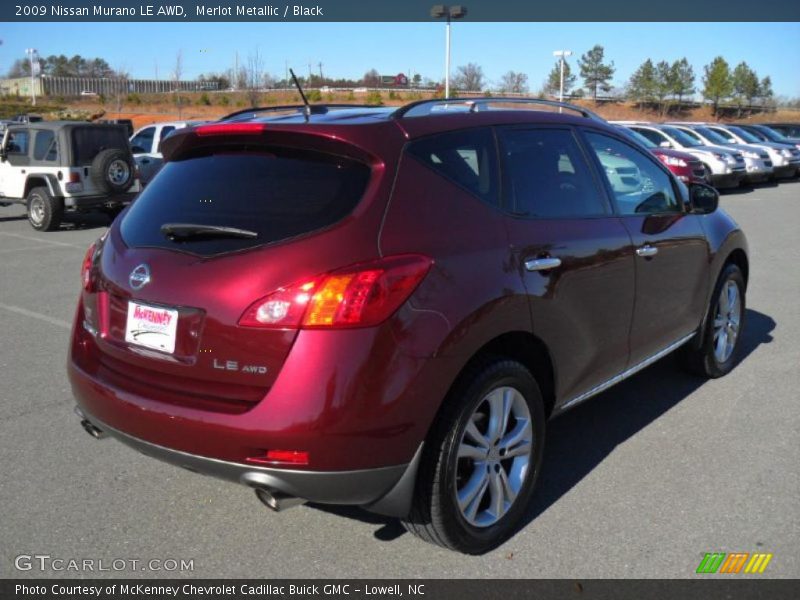 Merlot Metallic / Black 2009 Nissan Murano LE AWD