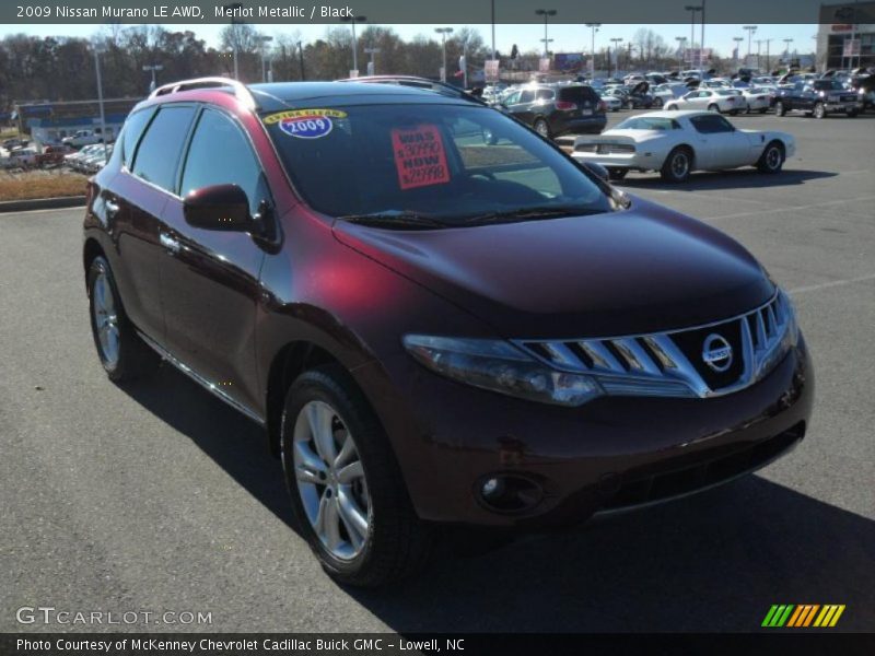 Merlot Metallic / Black 2009 Nissan Murano LE AWD