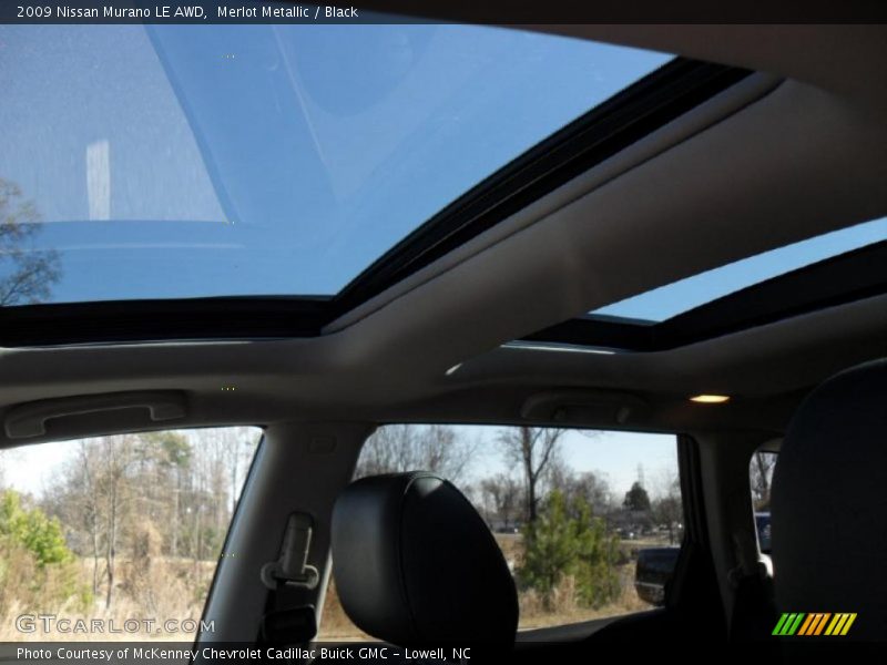 Merlot Metallic / Black 2009 Nissan Murano LE AWD