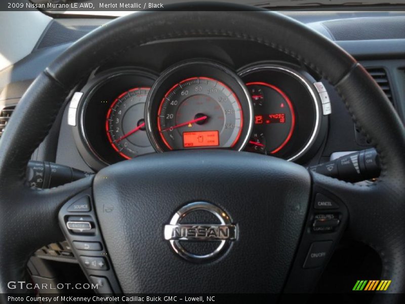 Merlot Metallic / Black 2009 Nissan Murano LE AWD