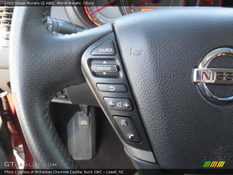 Merlot Metallic / Black 2009 Nissan Murano LE AWD