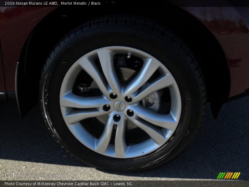 Merlot Metallic / Black 2009 Nissan Murano LE AWD