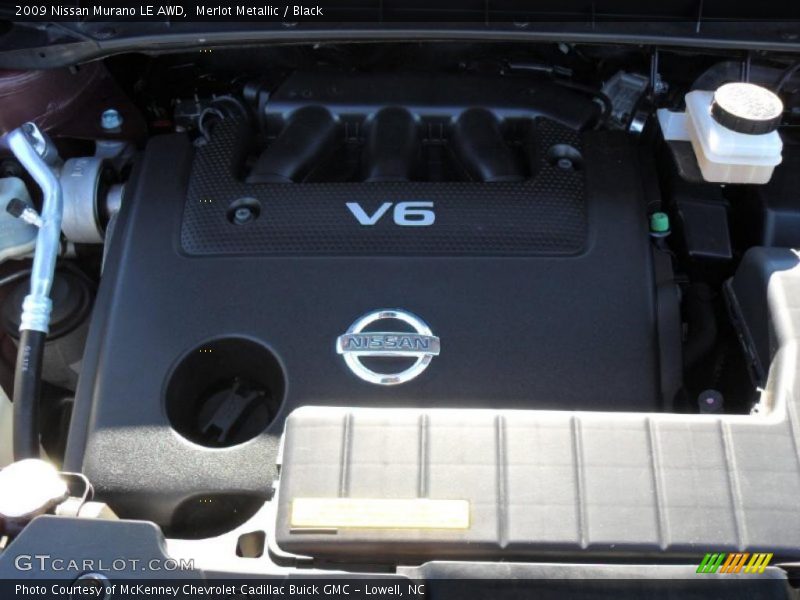 Merlot Metallic / Black 2009 Nissan Murano LE AWD