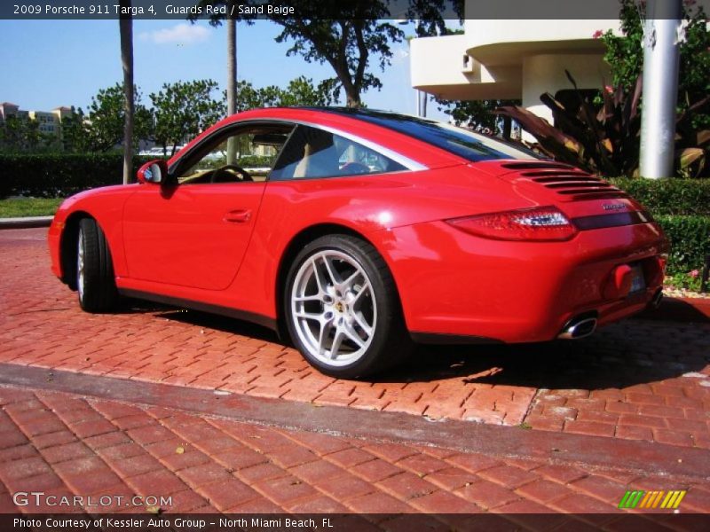 Guards Red / Sand Beige 2009 Porsche 911 Targa 4