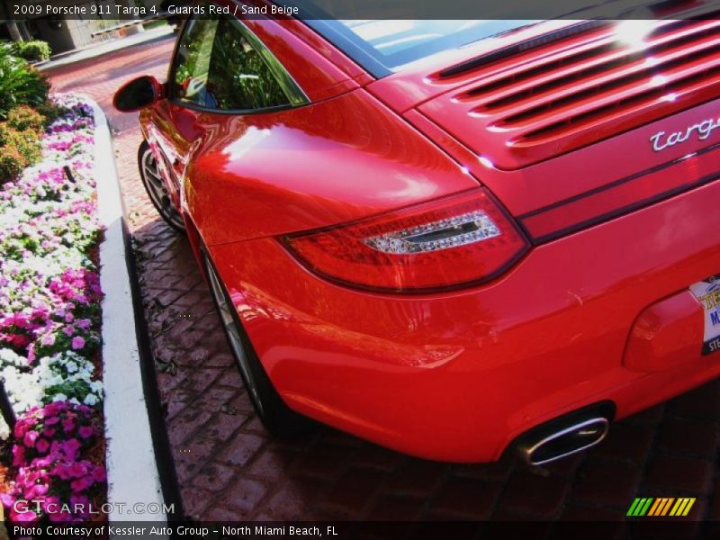 Guards Red / Sand Beige 2009 Porsche 911 Targa 4