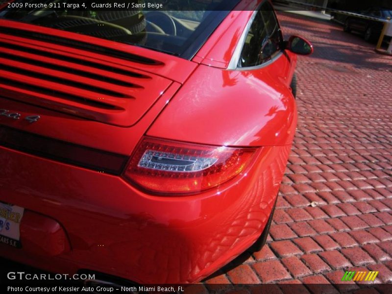 Guards Red / Sand Beige 2009 Porsche 911 Targa 4