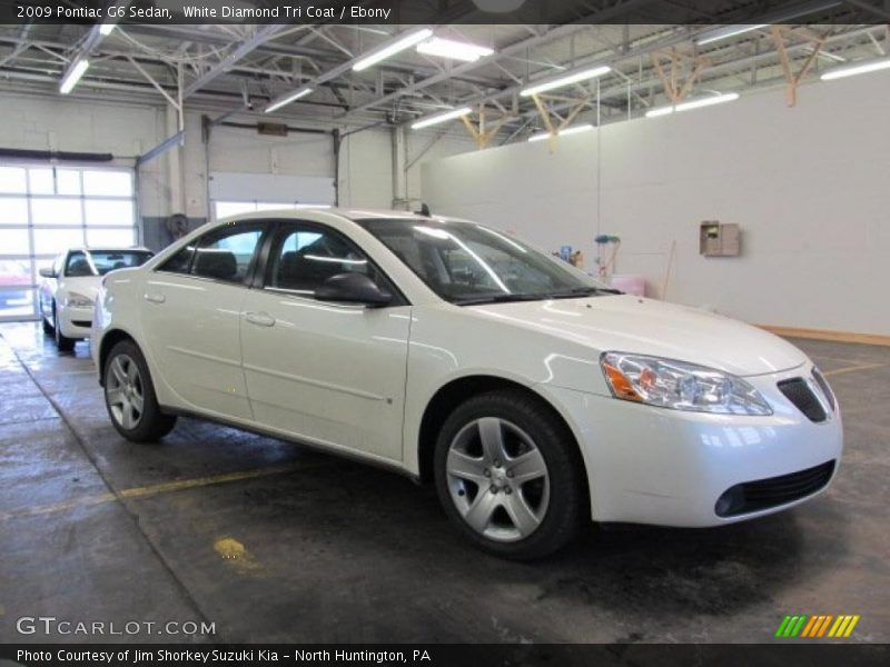 White Diamond Tri Coat / Ebony 2009 Pontiac G6 Sedan