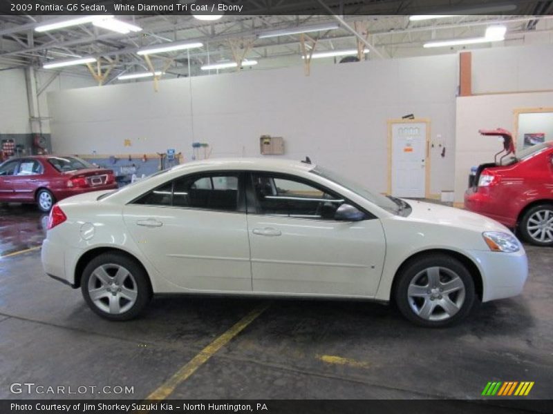 White Diamond Tri Coat / Ebony 2009 Pontiac G6 Sedan