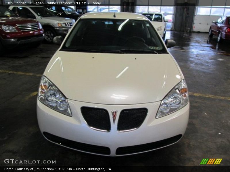 White Diamond Tri Coat / Ebony 2009 Pontiac G6 Sedan