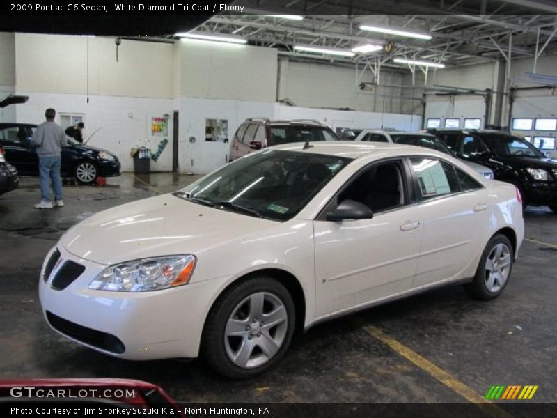 White Diamond Tri Coat / Ebony 2009 Pontiac G6 Sedan