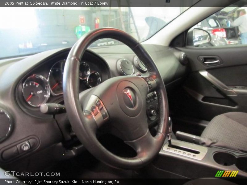 White Diamond Tri Coat / Ebony 2009 Pontiac G6 Sedan