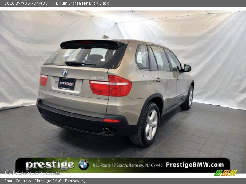 Platinum Bronze Metallic / Black 2010 BMW X5 xDrive30i