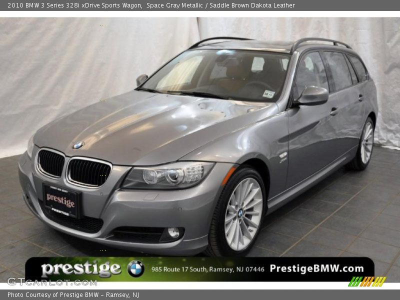 Space Gray Metallic / Saddle Brown Dakota Leather 2010 BMW 3 Series 328i xDrive Sports Wagon