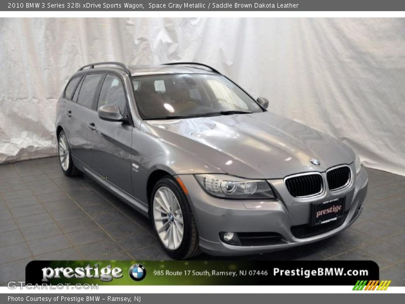 Space Gray Metallic / Saddle Brown Dakota Leather 2010 BMW 3 Series 328i xDrive Sports Wagon