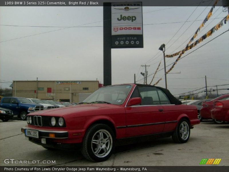 Bright Red / Black 1989 BMW 3 Series 325i Convertible