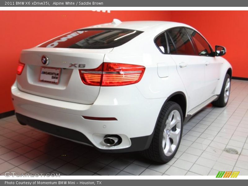 Alpine White / Saddle Brown 2011 BMW X6 xDrive35i