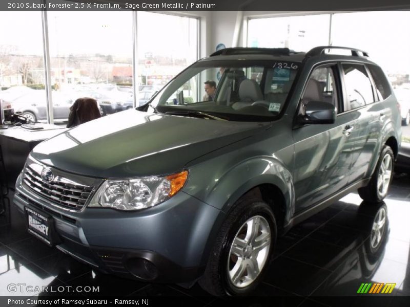 Sage Green Metallic / Platinum 2010 Subaru Forester 2.5 X Premium