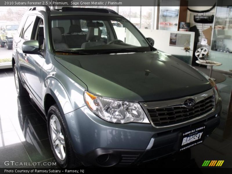 Sage Green Metallic / Platinum 2010 Subaru Forester 2.5 X Premium