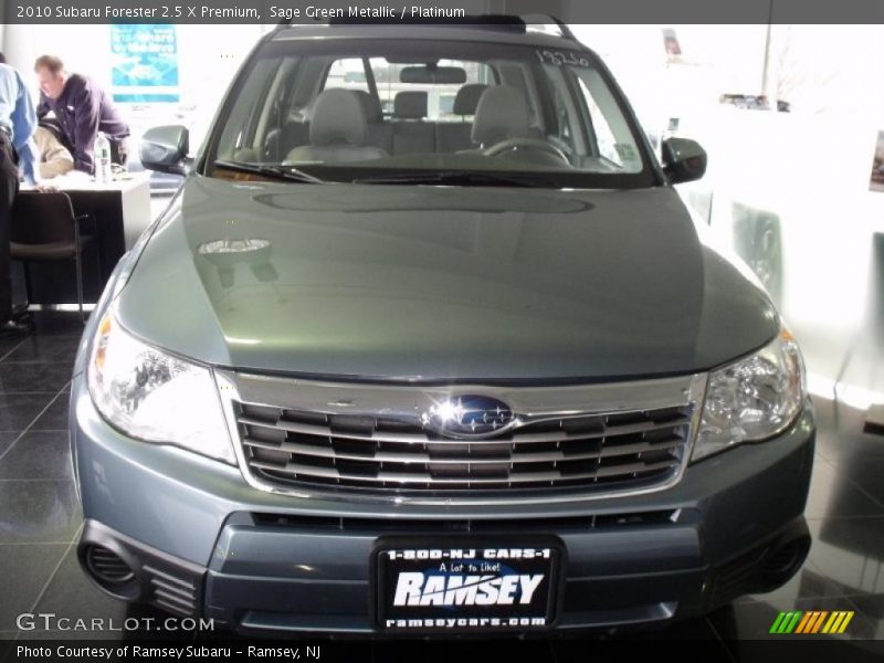 Sage Green Metallic / Platinum 2010 Subaru Forester 2.5 X Premium