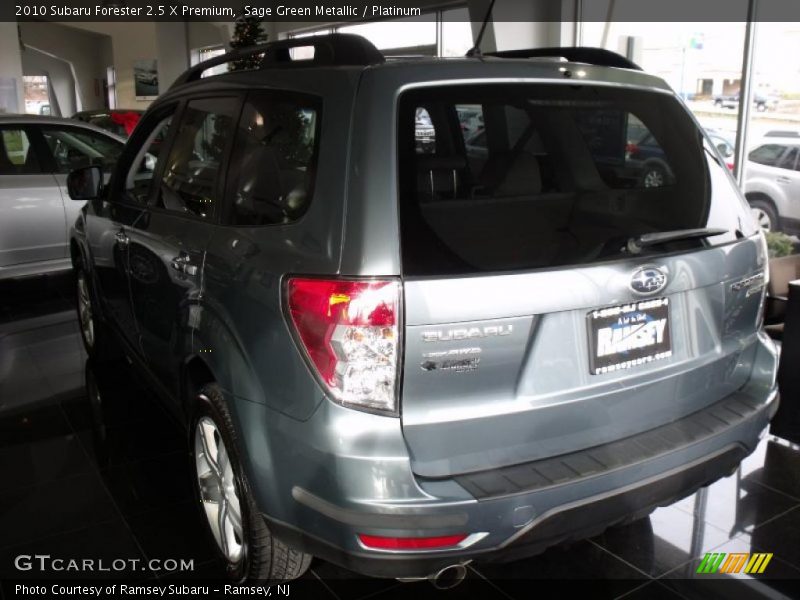 Sage Green Metallic / Platinum 2010 Subaru Forester 2.5 X Premium