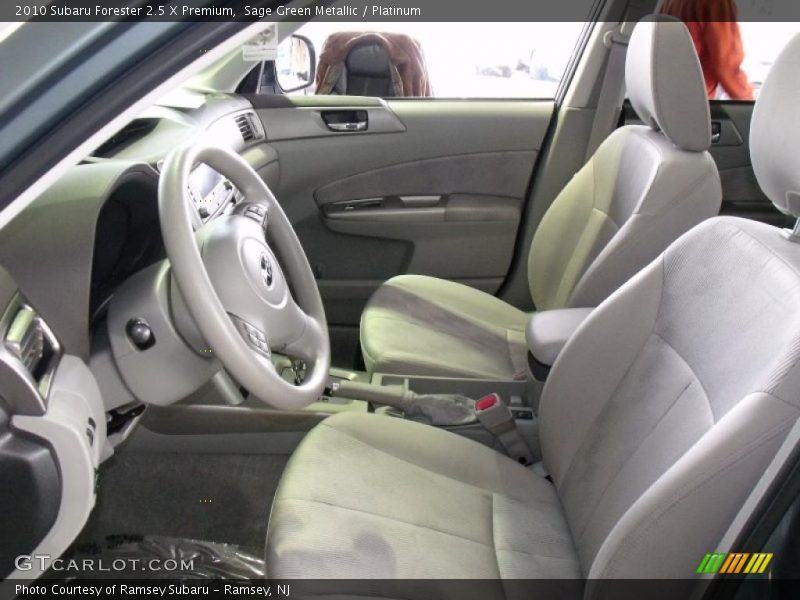 Sage Green Metallic / Platinum 2010 Subaru Forester 2.5 X Premium
