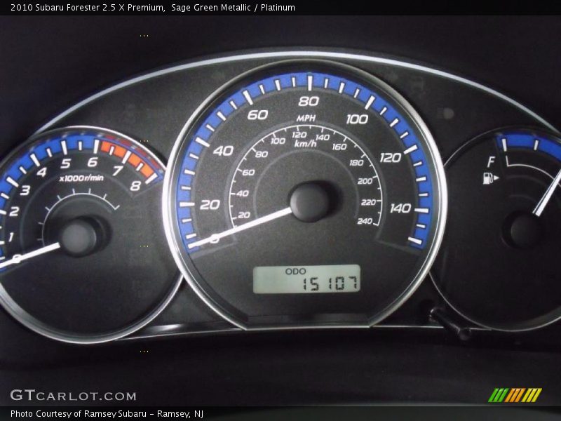 Sage Green Metallic / Platinum 2010 Subaru Forester 2.5 X Premium