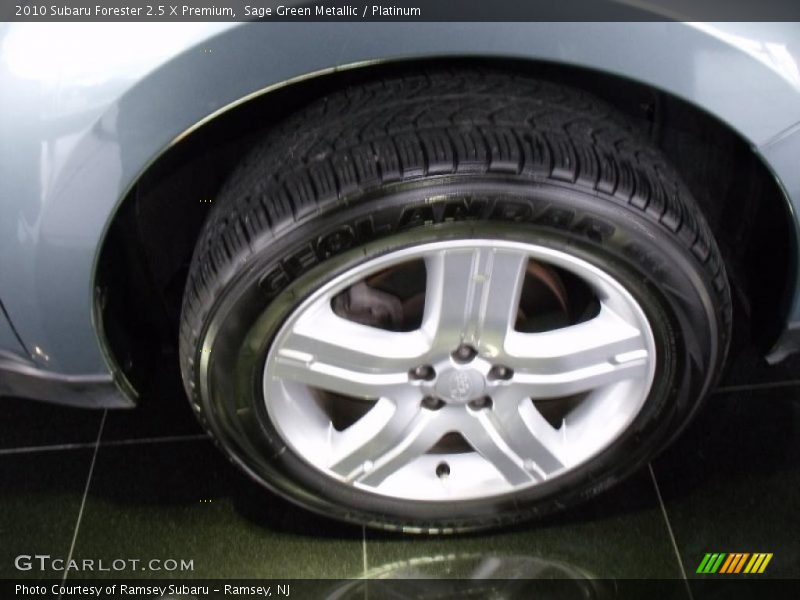 Sage Green Metallic / Platinum 2010 Subaru Forester 2.5 X Premium