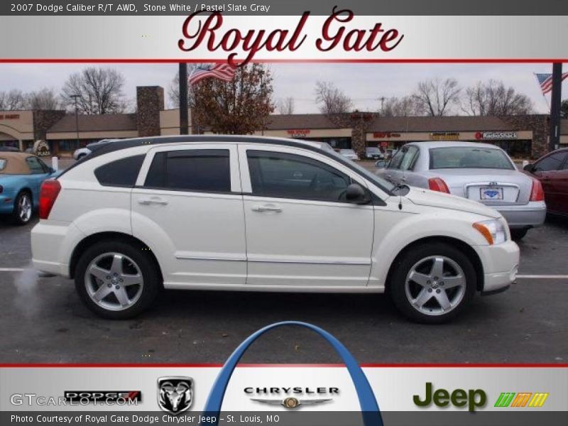 Stone White / Pastel Slate Gray 2007 Dodge Caliber R/T AWD