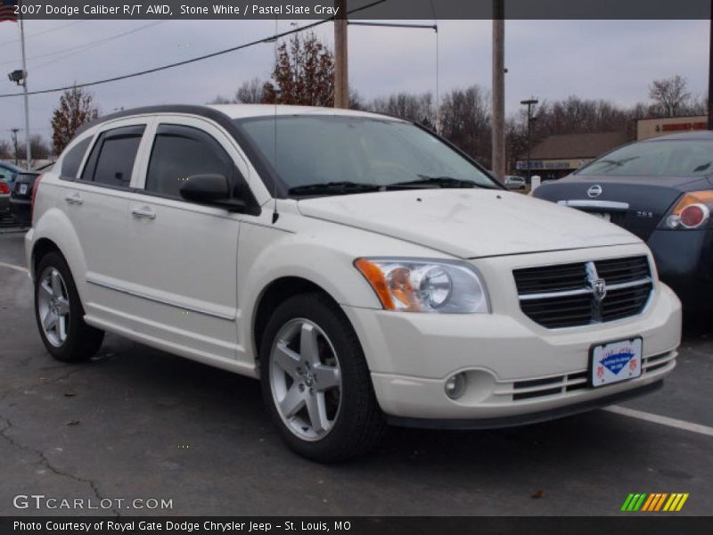 Stone White / Pastel Slate Gray 2007 Dodge Caliber R/T AWD