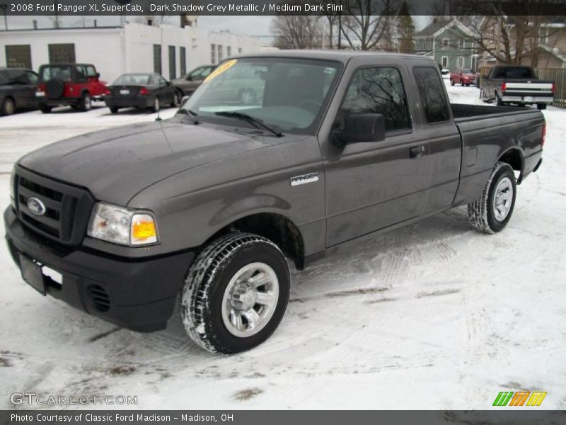 Dark Shadow Grey Metallic / Medium Dark Flint 2008 Ford Ranger XL SuperCab