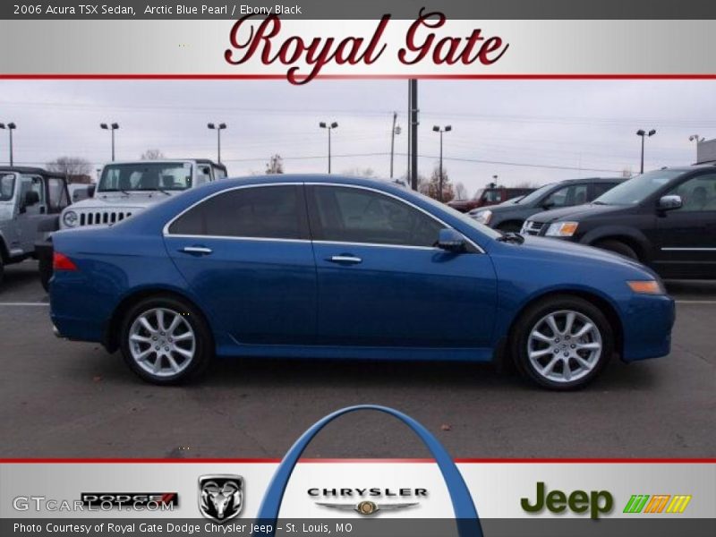 Arctic Blue Pearl / Ebony Black 2006 Acura TSX Sedan