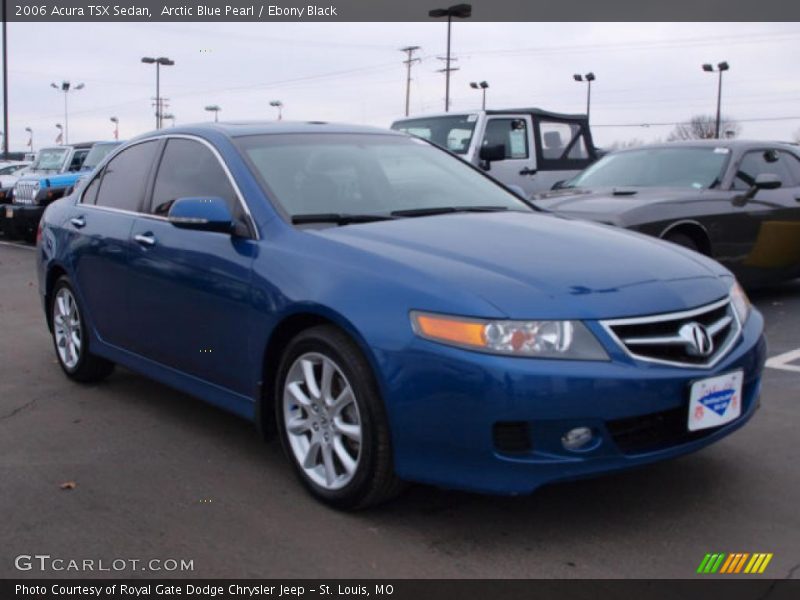 Arctic Blue Pearl / Ebony Black 2006 Acura TSX Sedan