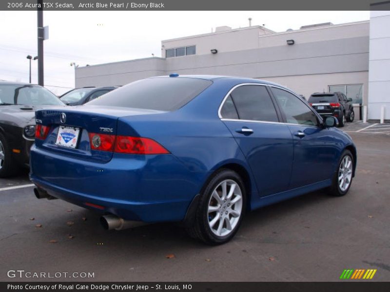 Arctic Blue Pearl / Ebony Black 2006 Acura TSX Sedan