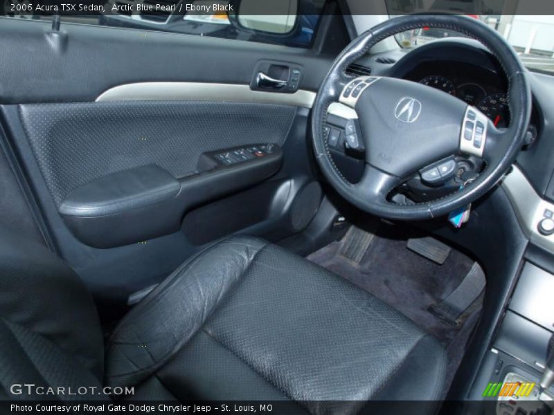 Arctic Blue Pearl / Ebony Black 2006 Acura TSX Sedan