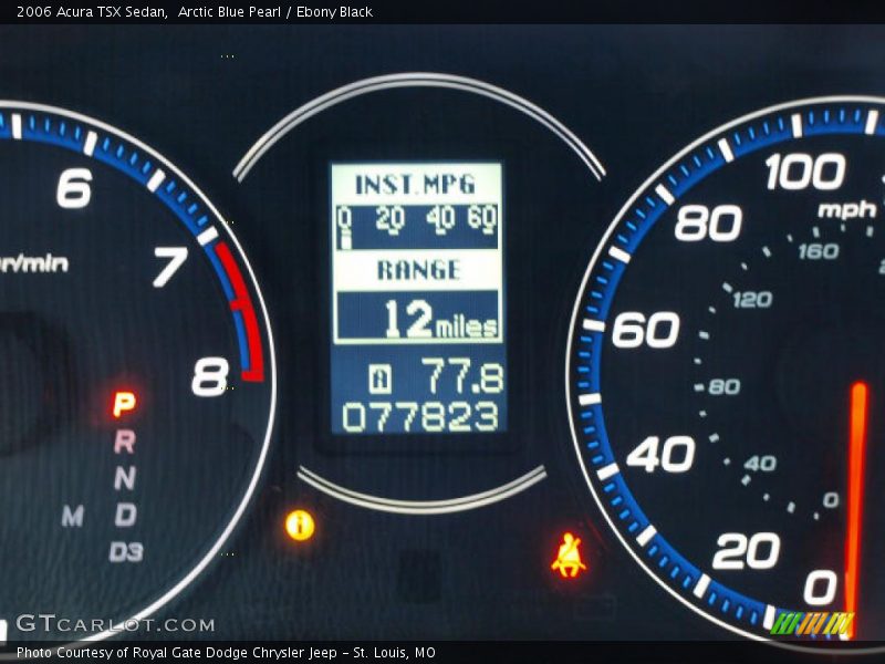 Arctic Blue Pearl / Ebony Black 2006 Acura TSX Sedan
