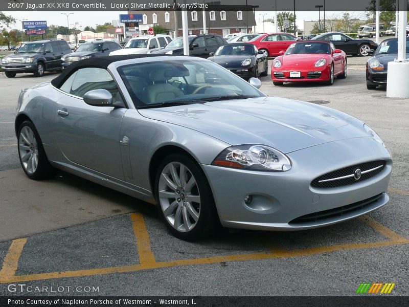 Liquid Silver Metallic / Ivory/Slate 2007 Jaguar XK XK8 Convertible