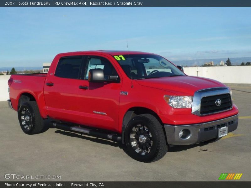 Radiant Red / Graphite Gray 2007 Toyota Tundra SR5 TRD CrewMax 4x4