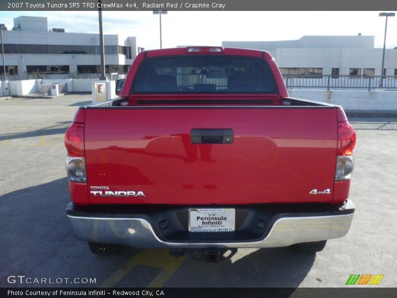 Radiant Red / Graphite Gray 2007 Toyota Tundra SR5 TRD CrewMax 4x4