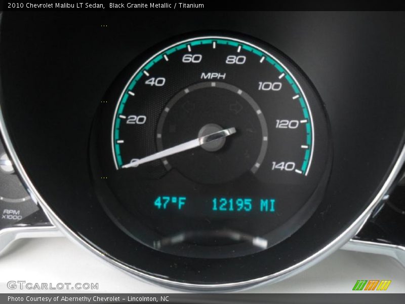 Black Granite Metallic / Titanium 2010 Chevrolet Malibu LT Sedan
