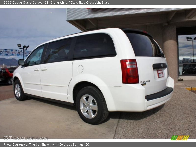 Stone White / Dark Slate Gray/Light Shale 2009 Dodge Grand Caravan SE
