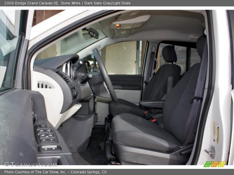 Stone White / Dark Slate Gray/Light Shale 2009 Dodge Grand Caravan SE