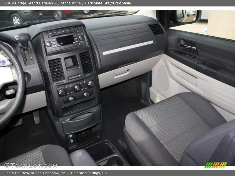 Stone White / Dark Slate Gray/Light Shale 2009 Dodge Grand Caravan SE