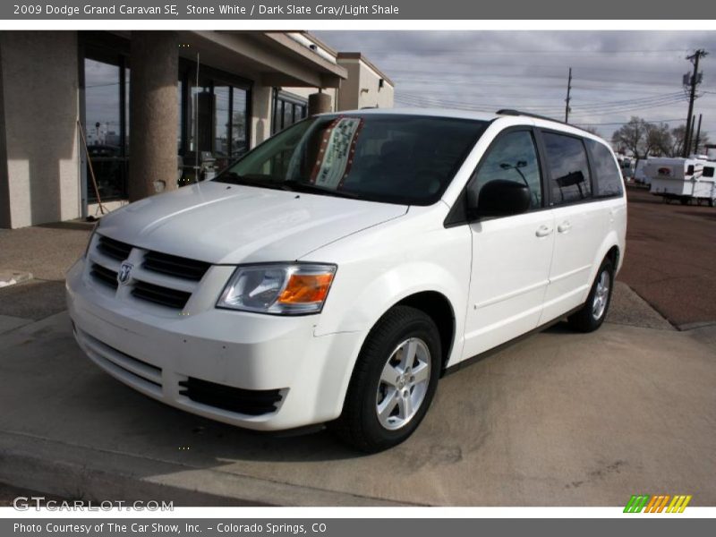 Stone White / Dark Slate Gray/Light Shale 2009 Dodge Grand Caravan SE