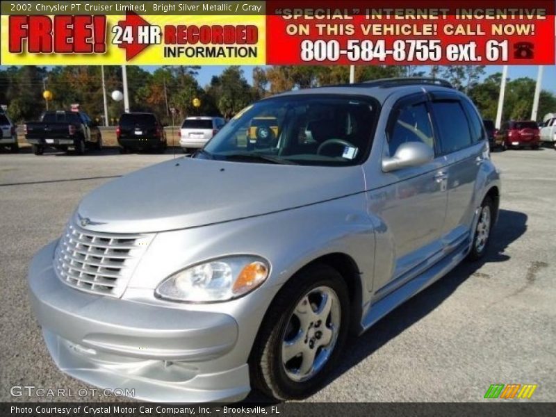 Bright Silver Metallic / Gray 2002 Chrysler PT Cruiser Limited