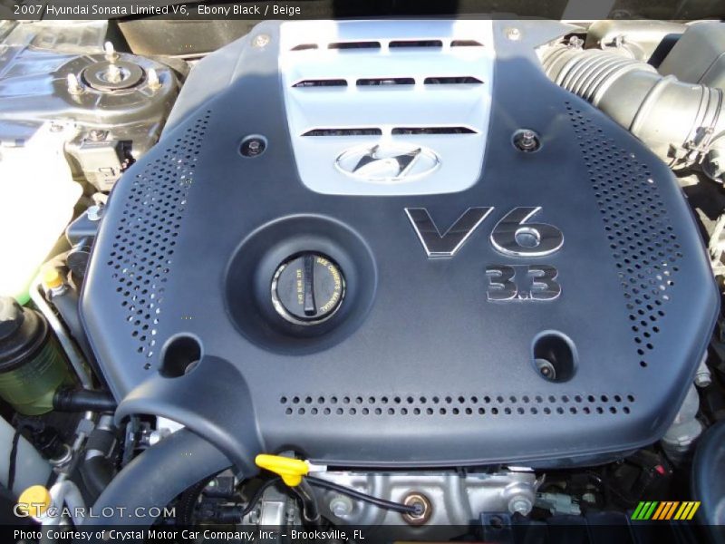 Ebony Black / Beige 2007 Hyundai Sonata Limited V6