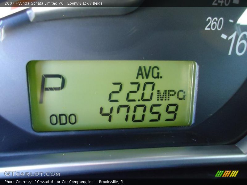 Ebony Black / Beige 2007 Hyundai Sonata Limited V6