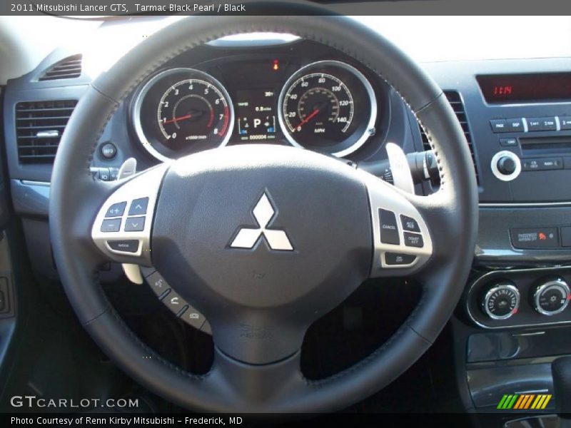 Tarmac Black Pearl / Black 2011 Mitsubishi Lancer GTS
