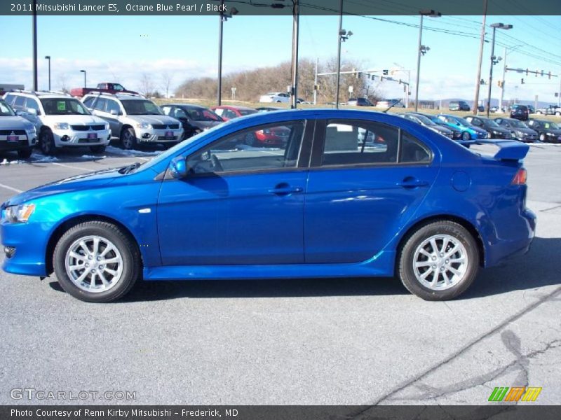 Octane Blue Pearl / Black 2011 Mitsubishi Lancer ES